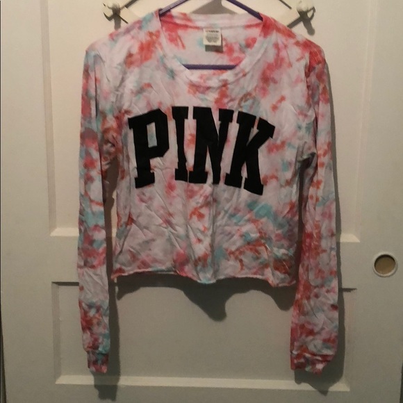 Pink by VS long sleeve crop tee - Picture 2 of 3